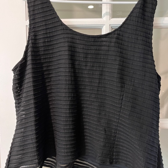 size 24 JS Collections women black ribbed tank top 2XL - Picture 2 of 3